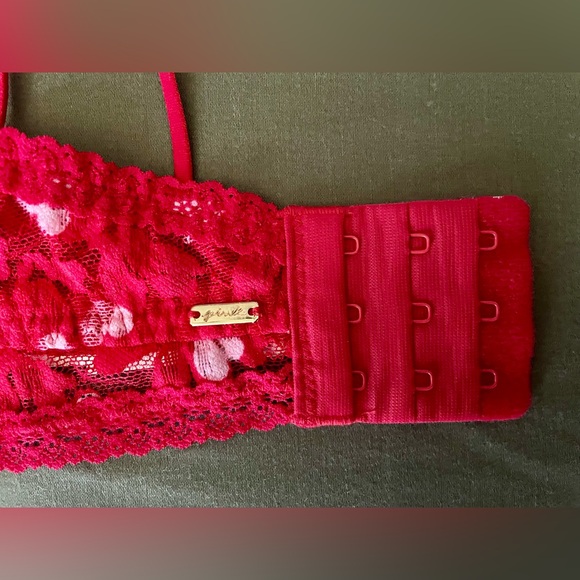 PINK Lace Wired Push Up Bralette - Picture 7 of 12